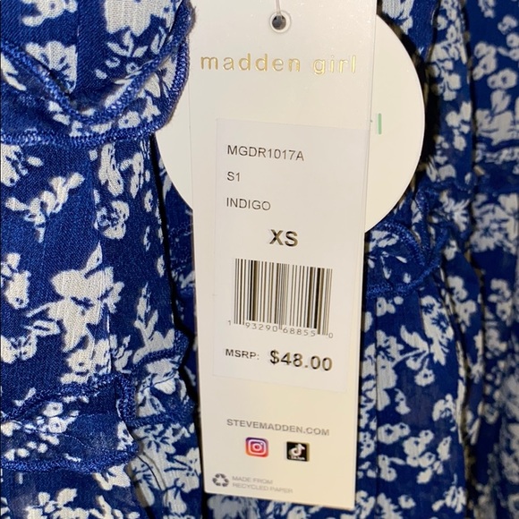 Navy and white floral dress - Picture 5 of 5